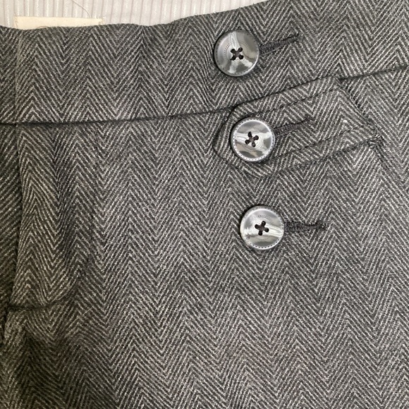 Cidra Wide-Leg Trousers. Dark grey & black herringbone. Good, used condition. - Picture 3 of 4